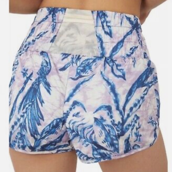 Free People Movement Printed Way Home Shorts Blue/White Combo - Picture 7 of 10